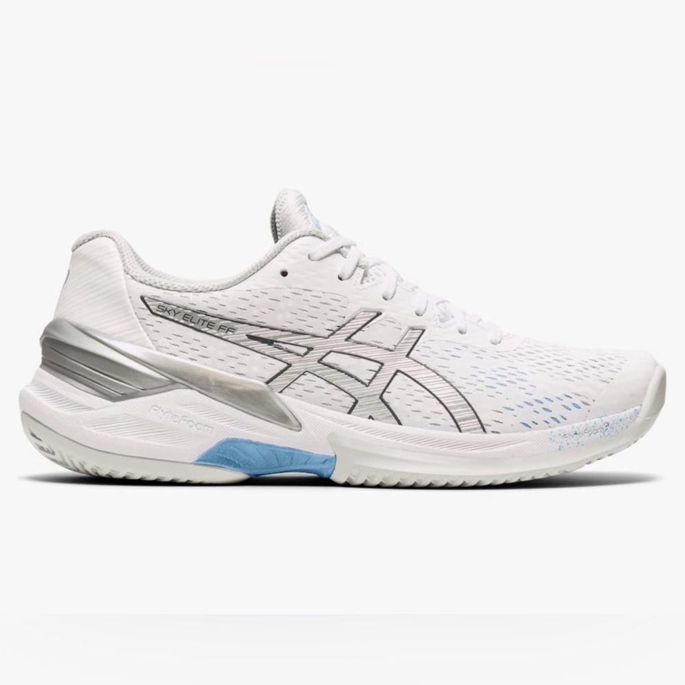 ASICS Sky Elite FlyteFoam Volleyball Shoes Women’s Size 12 White/Silver NWT - Picture 10 of 13
